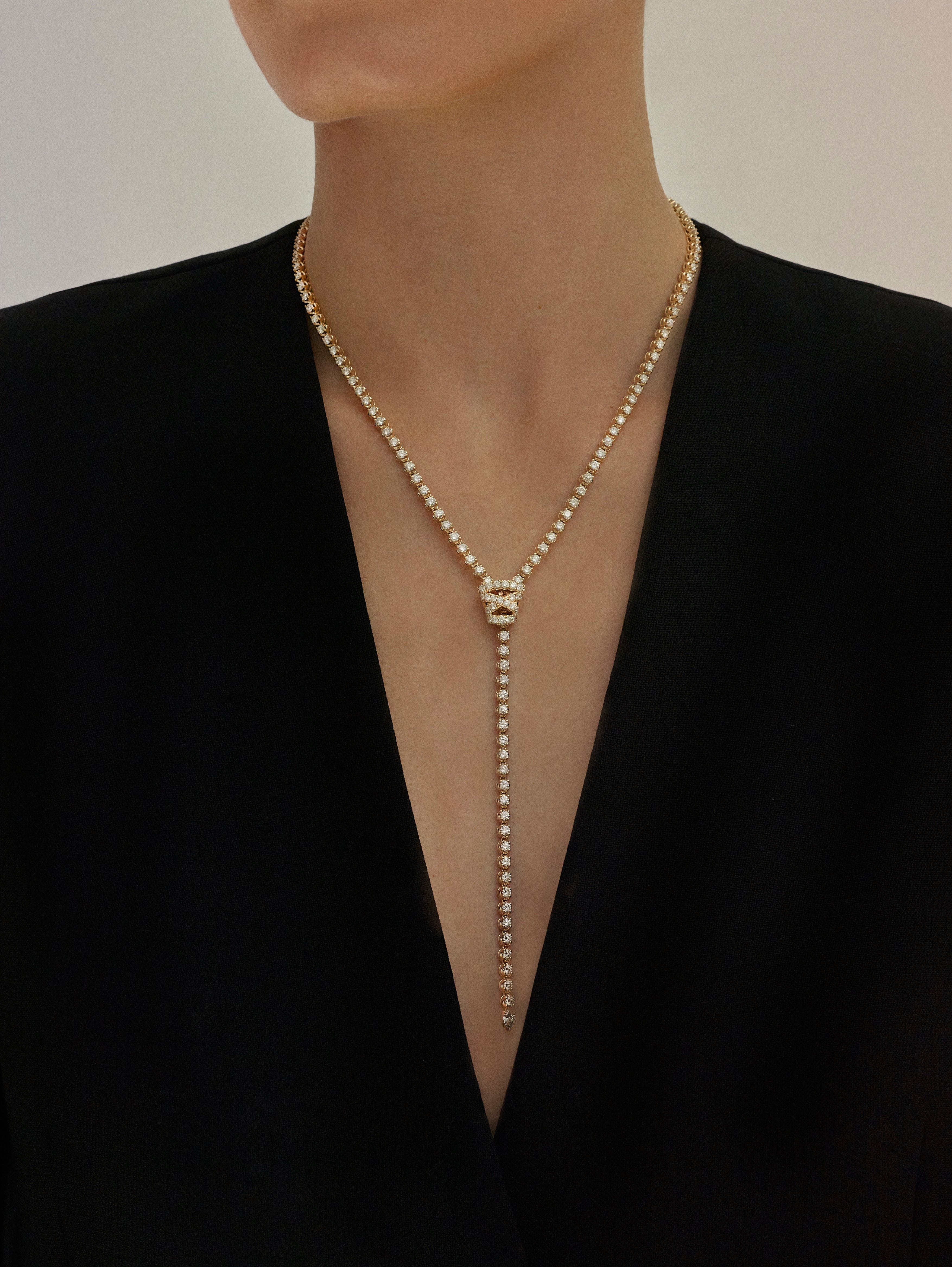 Zipper Diamond Necklace