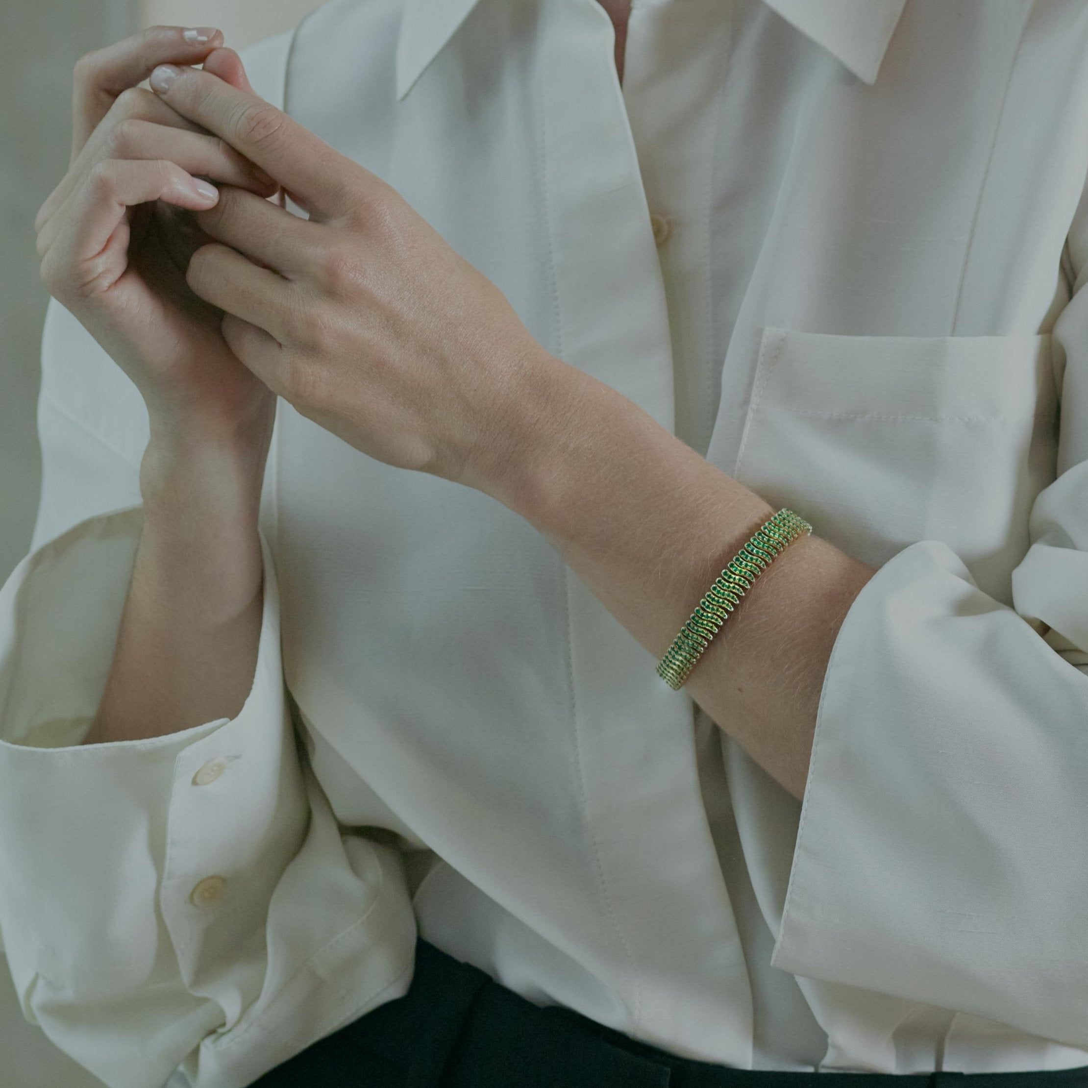 Steph Emerald Bracelet