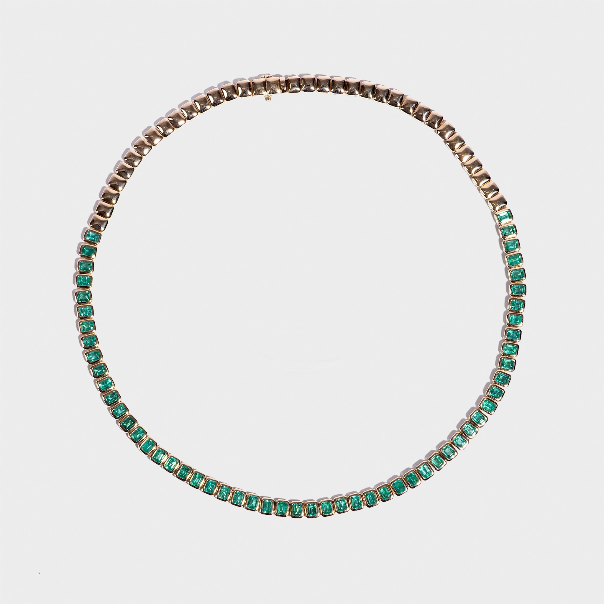 Emerald Bezel Necklace