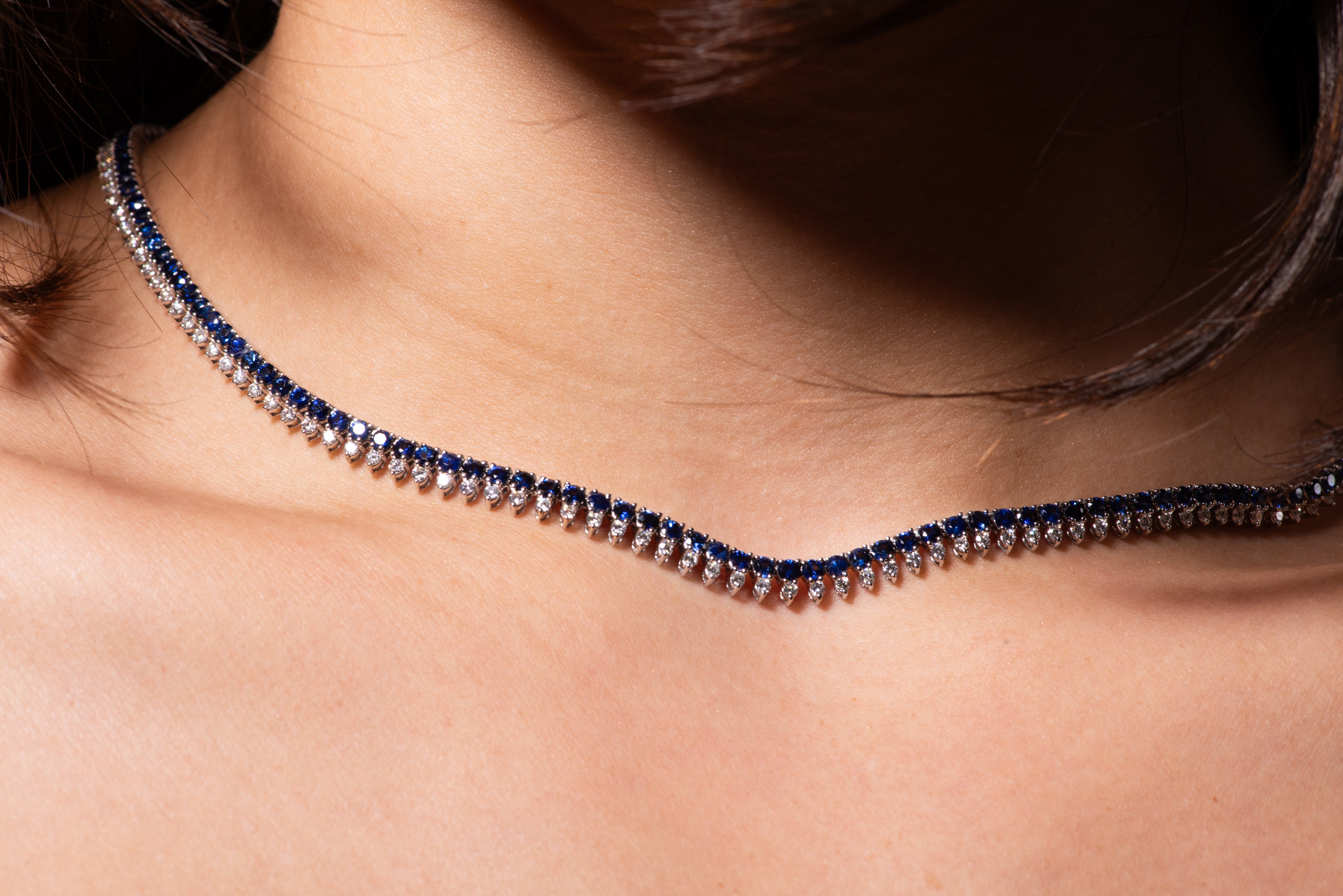 Sapphire Shaker Necklace